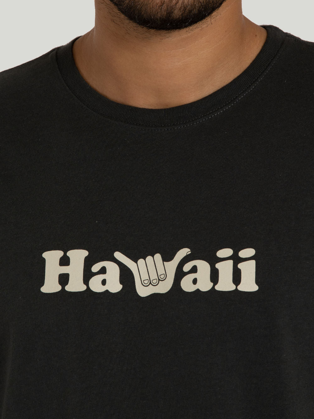 Camiseta Hang Loose Hawaii Preta