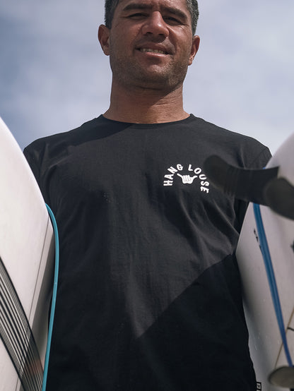 Camiseta Manga Curta Preta Hang Loose Company