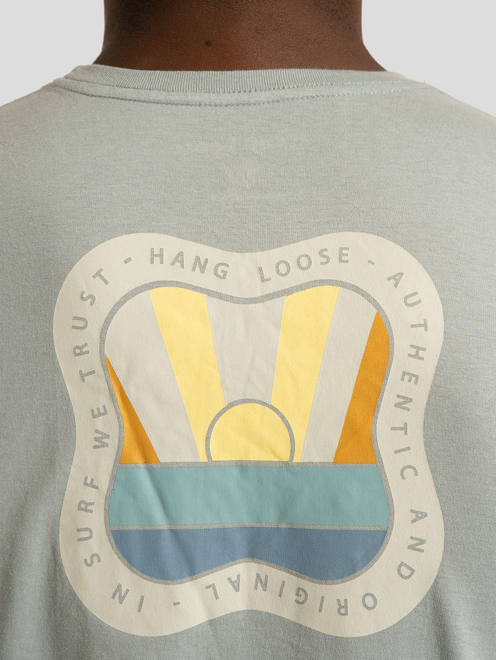 Camiseta Hang Loose LaPlaya Cinza Azulado