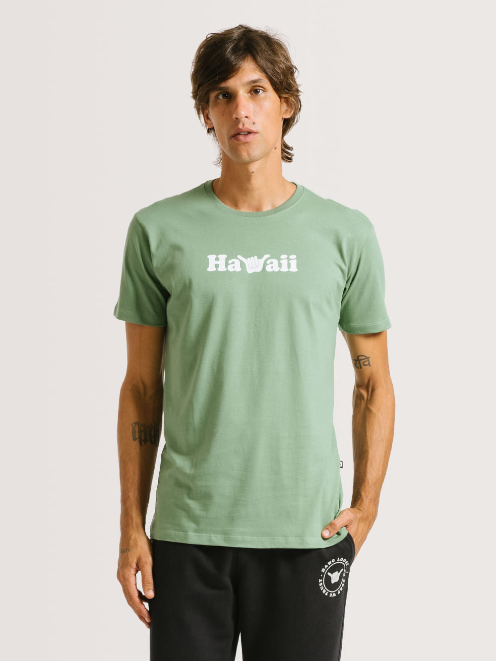 Camiseta Hang Loose Hawaii Verde