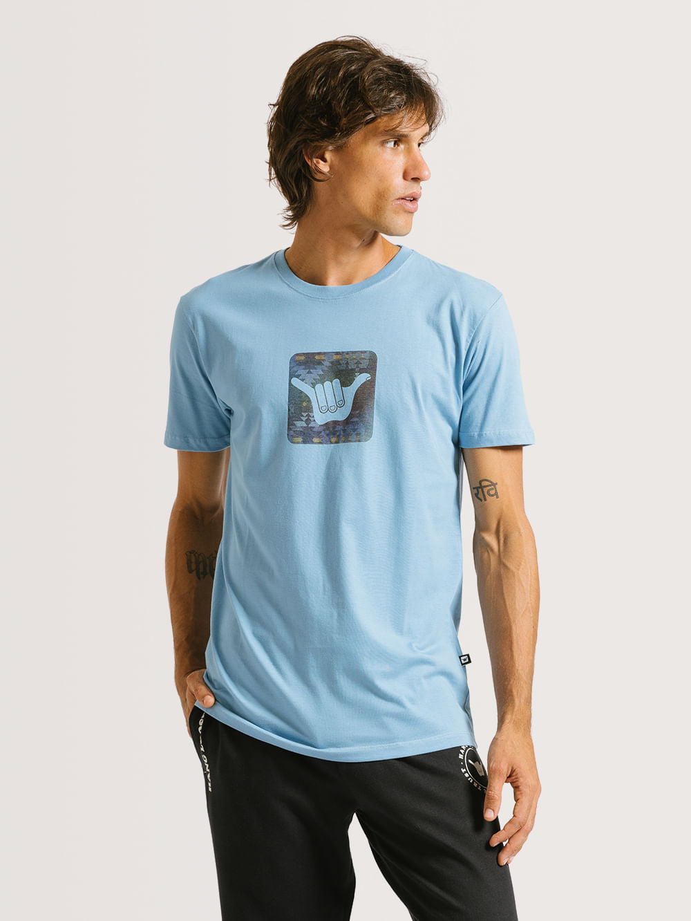 Camiseta Hang Loose Tex Azul
