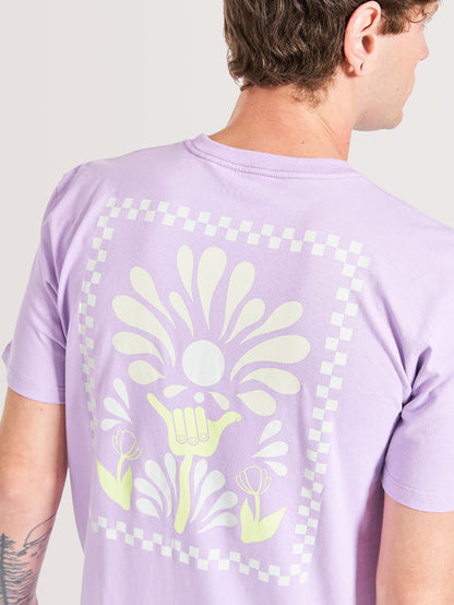 Camiseta Hang Loose Flowerpower Lilás