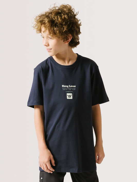 Camiseta Hang Loose Simple Juvenil Marinho