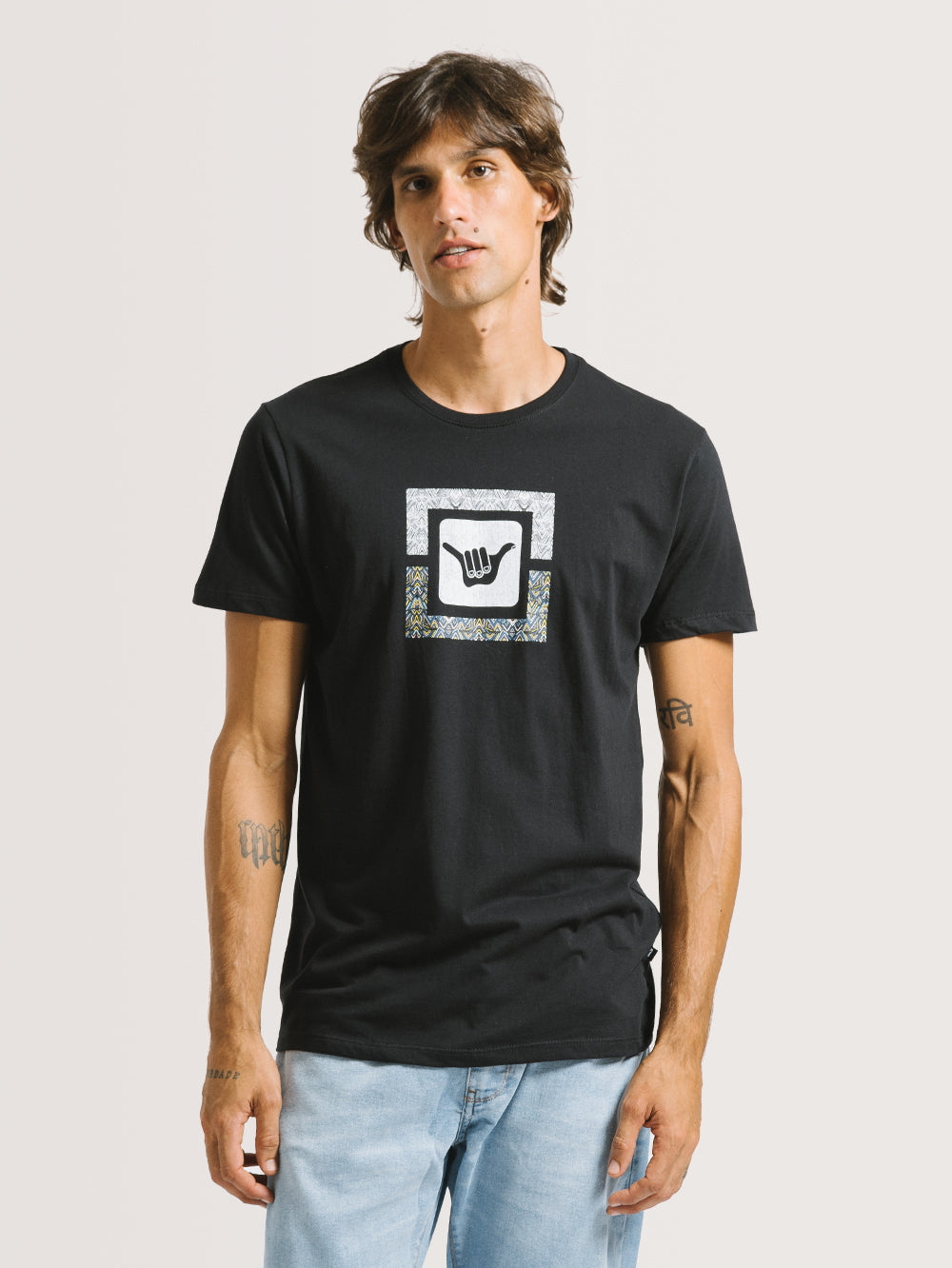 Camiseta Hang Loose Logosquare Preta