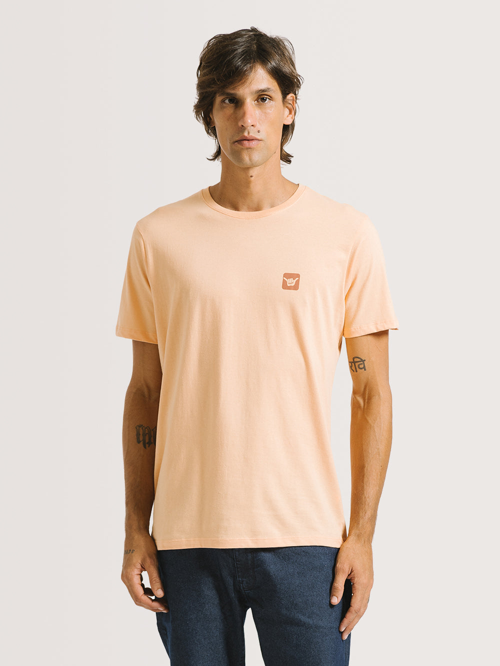 Camiseta Hang Loose Minilogo Coral