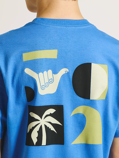 Camiseta Hang Loose Juvenil Lifestyle Azul