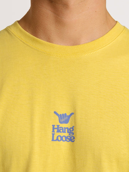 Camiseta Hang Loose Logblock Amarelo