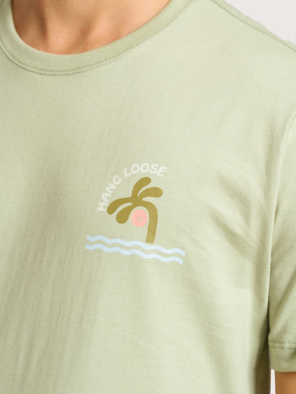 Camiseta Hang Loose Palms Verde Claro