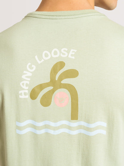 Camiseta Hang Loose Palms Verde Claro