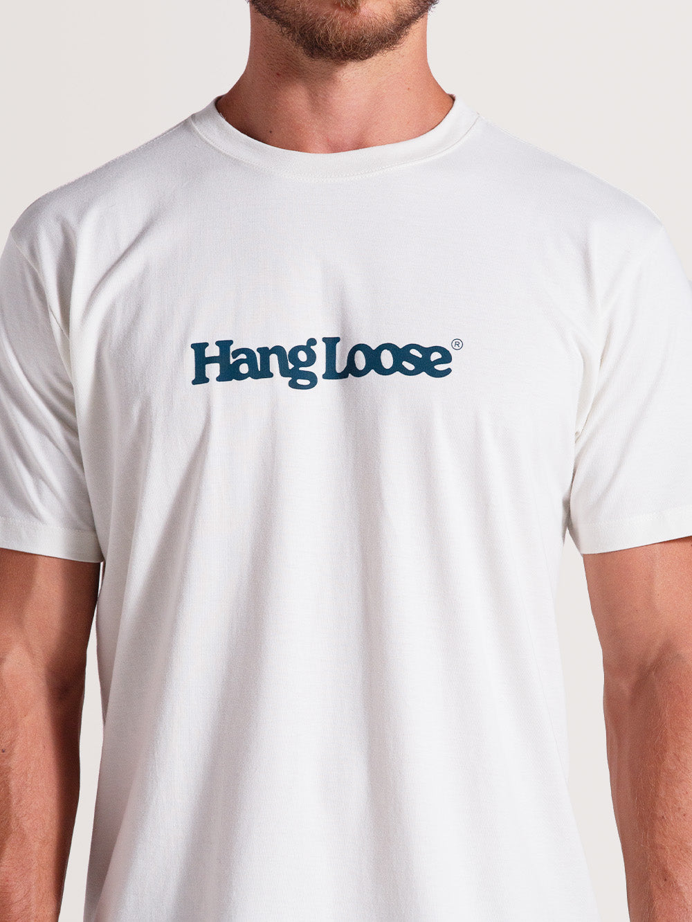 Camiseta Off White Manga Curta Hang Loose Typo