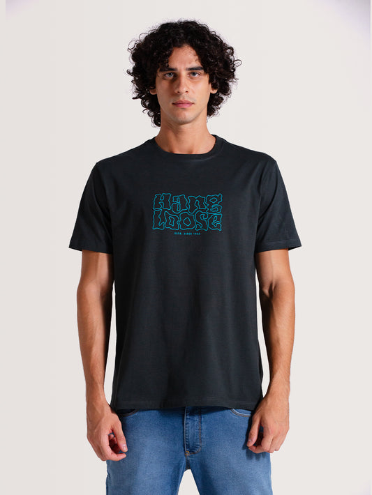 Camiseta Cinza Manga Curta Hang Loose Disturb