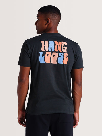 Camiseta Cinza Manga Curta Hang Loose Hippie