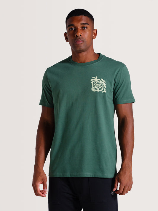 Camiseta Verde Manga Curta Hang Loose Coconuts