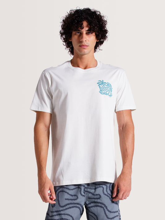Camiseta Off White Manga Curta Hang Loose Coconuts