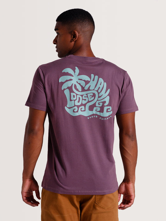 Camiseta Violeta Manga Curta Hang Loose Coconuts