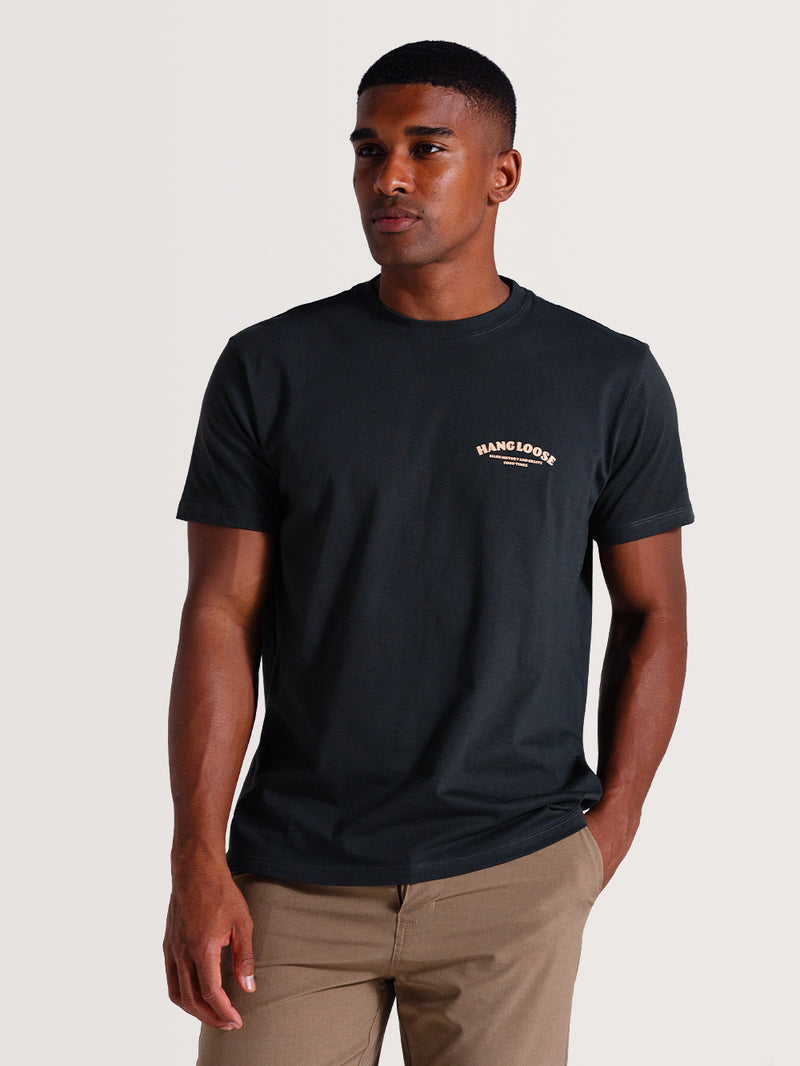 Camiseta Cinza Manga Curta Hang Loose Mountain