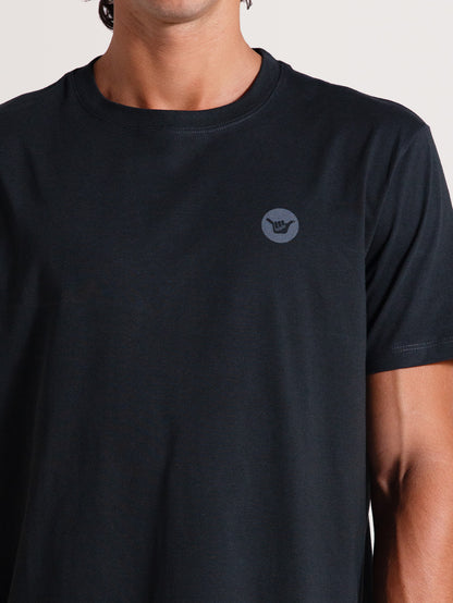 Camiseta Cinza Manga Curta Hang Loose Flower