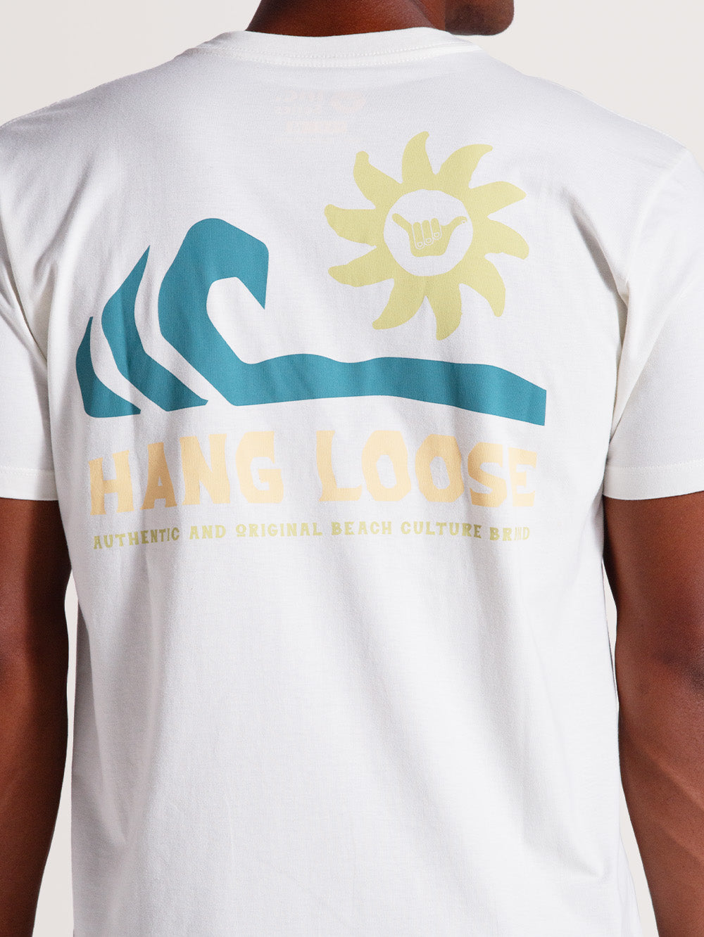 Camiseta Off White Manga Curta Hang Loose Rocks