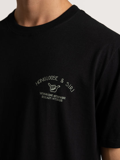 Camiseta Hang Loose S.I.R.I Mundi Preto