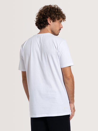 Camiseta Manga Curta Branca Hang Loose Sunset