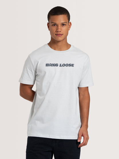 Camiseta Manga Curta Cinza Hang Loose Retro