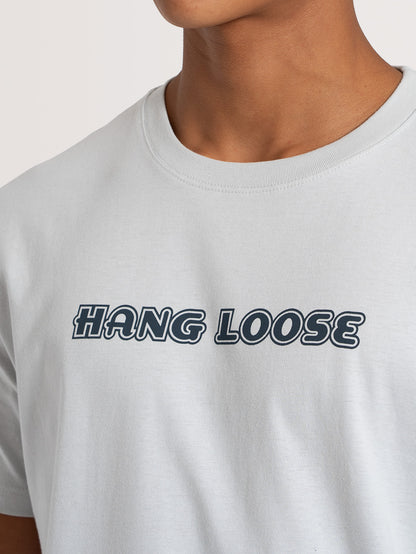 Camiseta Manga Curta Cinza Hang Loose Retro