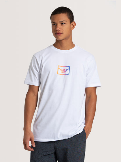 Camiseta Manga Curta Branca Hang Loose Summer