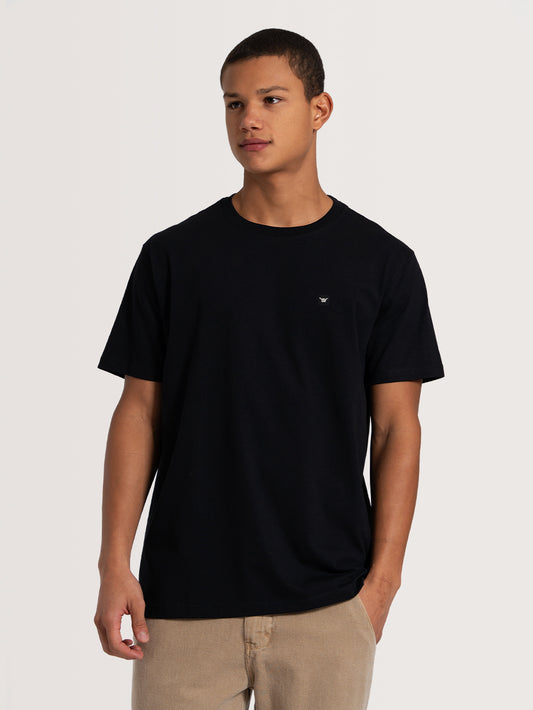Camiseta Manga Curta Preta Hang Loose Mini