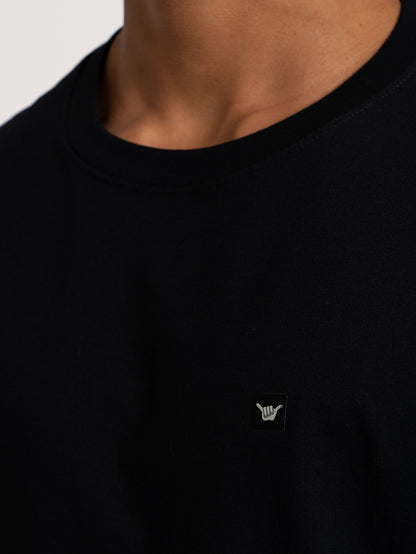 Camiseta Manga Curta Preta Hang Loose Mini