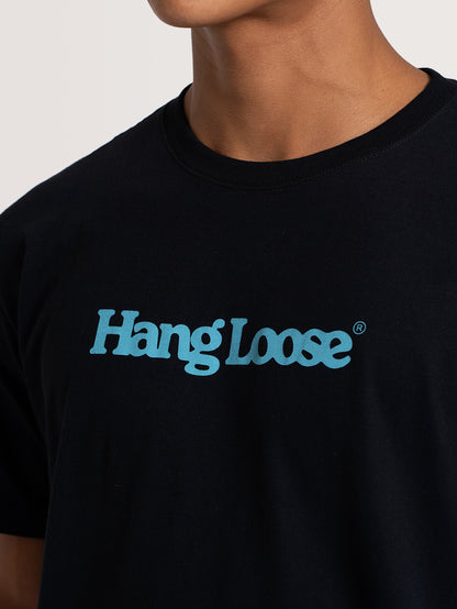 Camiseta Manga Curta Preta Hang Loose Inc