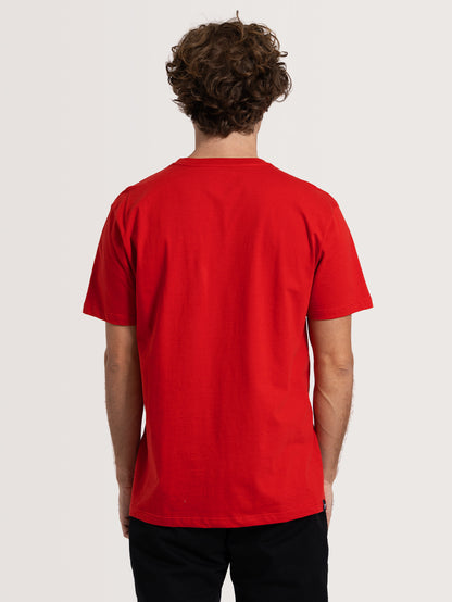 Camiseta Manga Curta Vermelha Hang Loose Inc