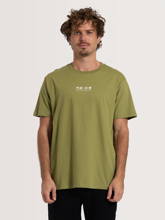 Camiseta Manga Curta Verde Hang Loose Flat