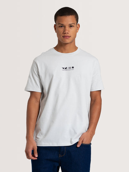Camiseta Manga Curta Cinza Hang Loose Flat