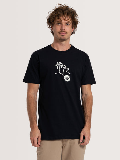 Camiseta Manga Curta Preta Hang Loose Breeze