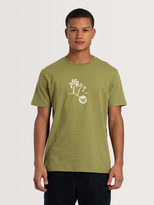 Camiseta Manga Curta Verde Hang Loose Breeze