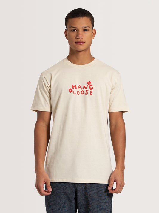 Camiseta Manga Curta Off White Hang Loose Hippie