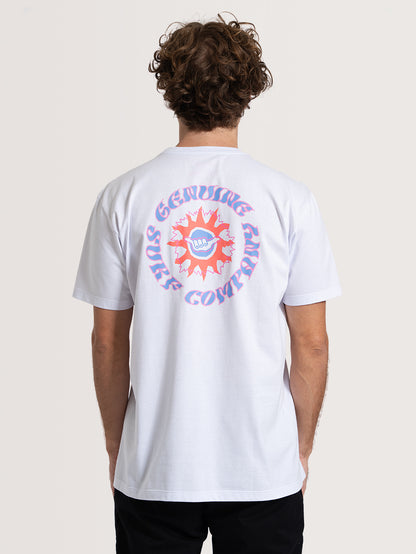 Camiseta Manga Curta Branca Hang Loose Genuine