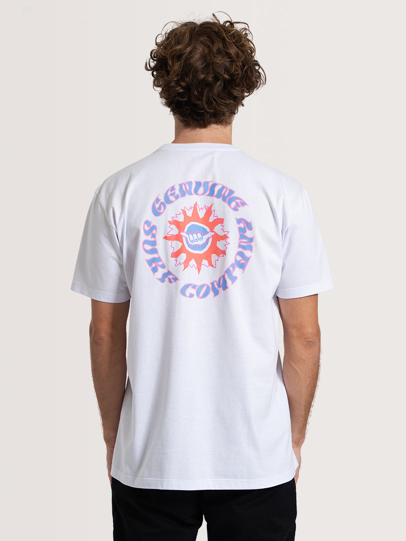 Camiseta Manga Curta Branca Hang Loose Genuine