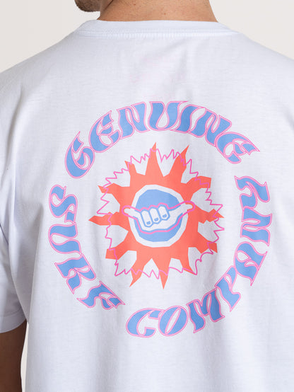 Camiseta Manga Curta Branca Hang Loose Genuine