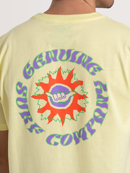 Camiseta Manga Curta Amarela Hang Loose Genuine