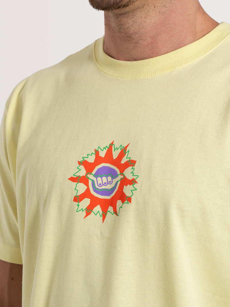 Camiseta Manga Curta Amarela Hang Loose Genuine