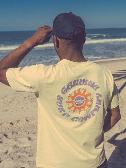 Camiseta Manga Curta Amarela Hang Loose Genuine