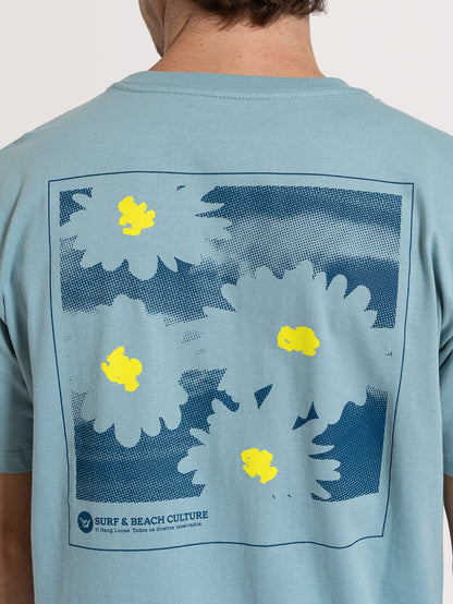 Camiseta Manga Curta Azul Hang Loose Daisy