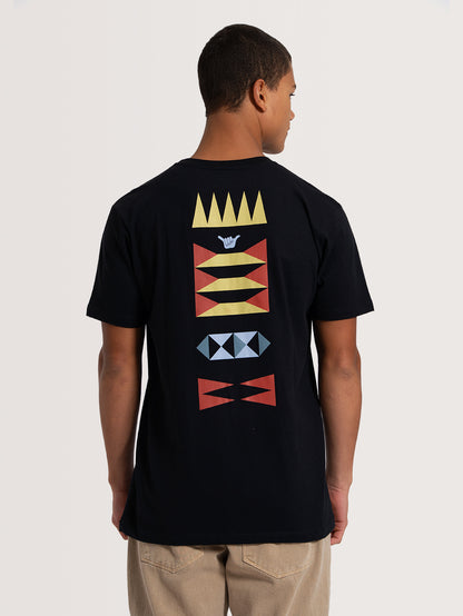 Camiseta Manga Curta Preta Hang Loose Greekback