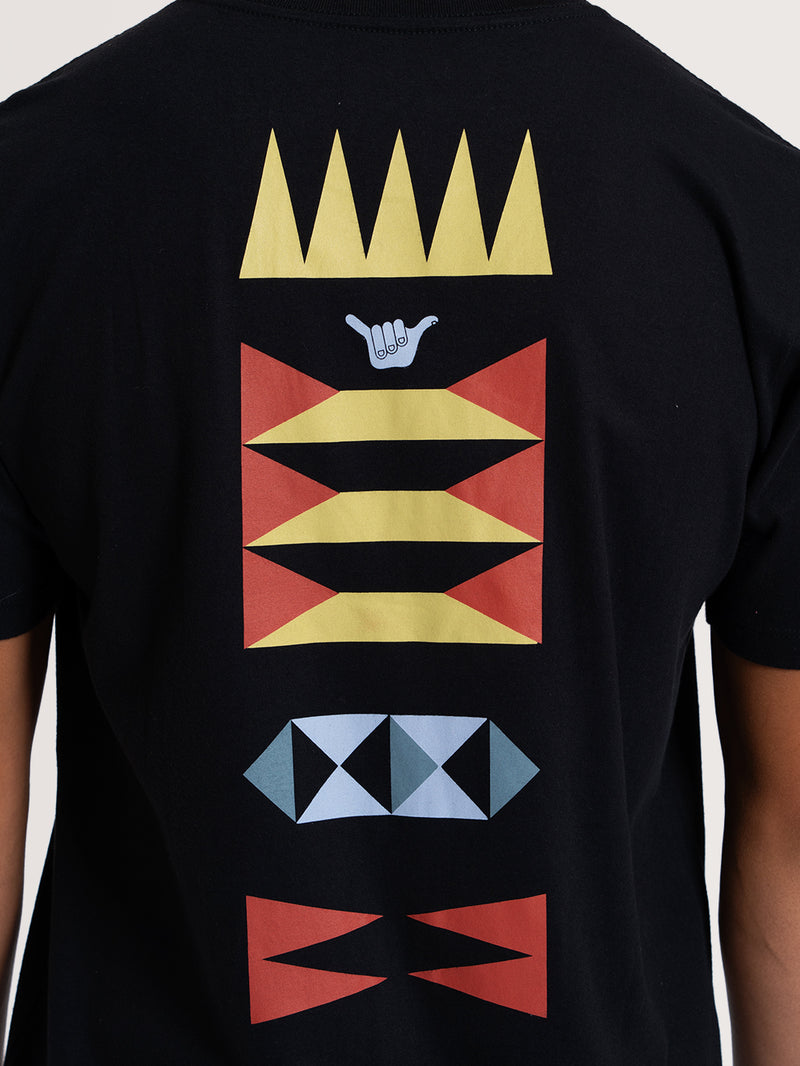 Camiseta Manga Curta Preta Hang Loose Greekback