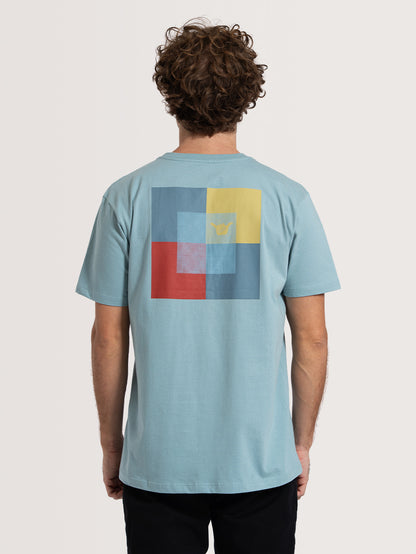 Camiseta Manga Curta Azul Hang Loose Chess