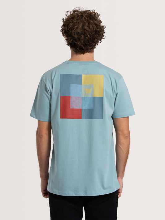 Camiseta Manga Curta Azul Hang Loose Chess