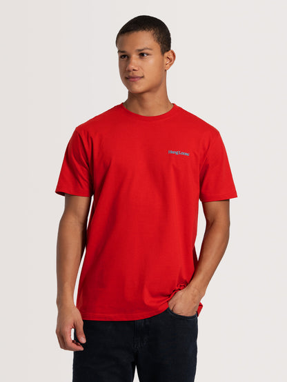Camiseta Manga Curta Vermelha Hang Loose Chess