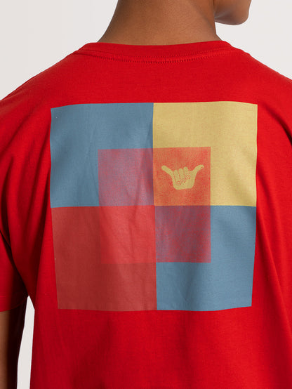 Camiseta Manga Curta Vermelha Hang Loose Chess