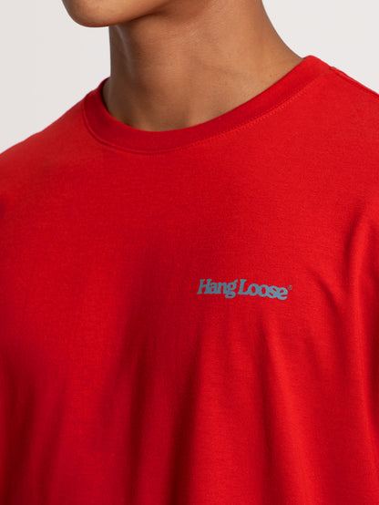Camiseta Manga Curta Vermelha Hang Loose Chess